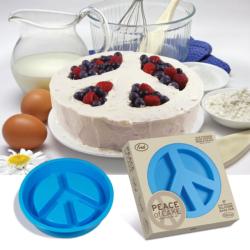 Fred & Friends Blue Silicone 'Peace of Cake' Cake Mold