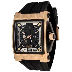Elini Men's Captain Black Silicon Automatic Watch