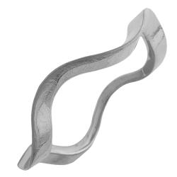 Sterling Silver Brushed Fancy Wave Bangle Bracelet