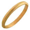 Rose Gold over Silver Brushed Bangle Bracelet