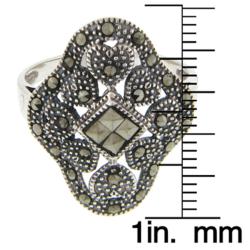 Sterling Silver Marcasite Heart Design Ring
