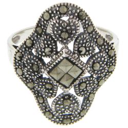 Sterling Silver Marcasite Heart Design Ring