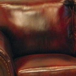 Conrad Wine Italian Leather Sofa, Loveseat and Chair