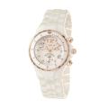TechnoMarine Women's 'Ceramic' White and Rose Goldtone Quartz Watch
