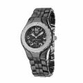 TechnoMarine Women's 'Ceramic' Black Quartz Diamond Watch