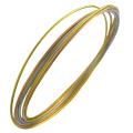 14k Tri-color Gold over Silver 7-piece Interlocking Bangle Bracelet