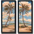 Paul Brent 'Palm Breezes' Framed 2-piece Canvas Art Set