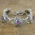 Sterling Silver 'Cawi' Amethyst Toggle Bracelet (Indonesia)