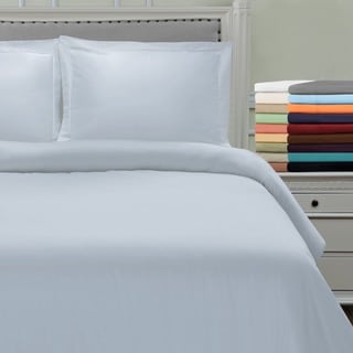 Solid Microfiber 3-piece Duvet Cover Set