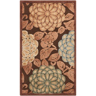 Graphic Illusions Floral Pastel Multi Color Rug (2'3 x 3'9)