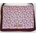 Handmade Purple Medium Birds In A Forest Messenger Bag