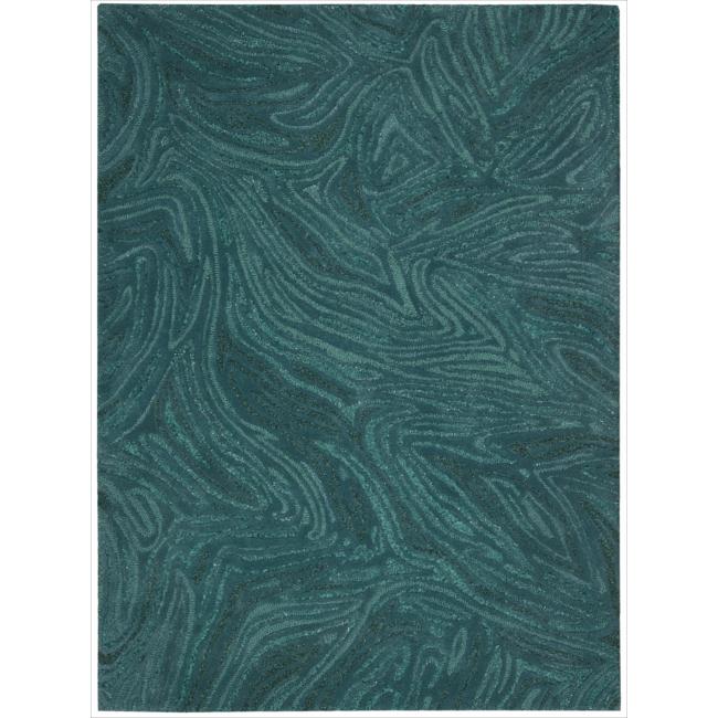 Buy  Nourison Joseph Abboud Hand-tufted Modelo Raised Swirl Auqa Marine Rug (7'6 x 9'6)