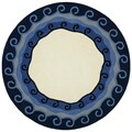 Hand-tufted Malibu Blue Wool Rug (6' Round)