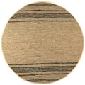 Hand-woven Matador Tan Leather Rug (8' Round)