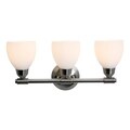 Access 'Greko' 3-light Brushed Steel Vanity Fixture