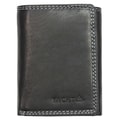 Yacht Fashion Men's Leather Wallet Tri-fold Black Design