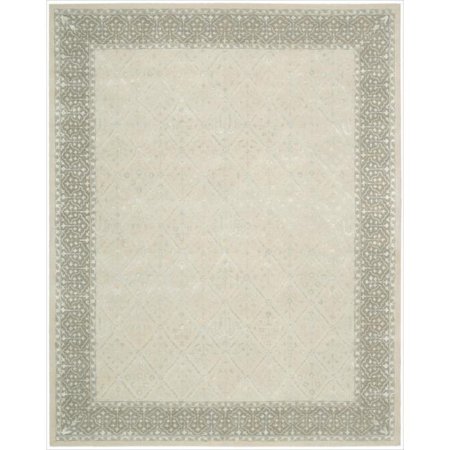 Low Price Nourison Hand-tufted Symphony Borcade Bordered Sand Rug (8' x 11')