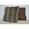 Sherry Kline Raccoon Brown Faux Fur Decorative Pillow (Set of 2)
