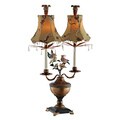 Birds with Flowers/ Crystals Twin Lamp