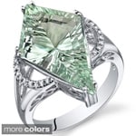 Sterling Silver Kite Shape Gemstone Ring 