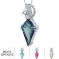 Sterling Silver Kite-shaped Gemstone Necklace
