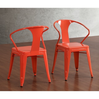 (>_<)  Tabouret Tangerine Stacking Chairs (Set of 4)