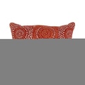 'Mosaic' Red Rectangular Throw Pillow