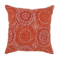 'Mosaic' Red 18-inch Sqaure Throw Pillow