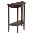 Bianco Collection Espresso Half Round Hall Table