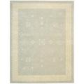 Hand-tufted Symphony Borderd Blue Mist Rug (3'6 x 5'6)