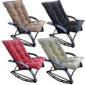 Indoor/ Outdoor Folding Rocking Chair with Chaise and Microsuede Cover