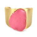 Goldtone Faux Druzy Cuff Bracelet