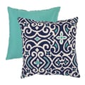 Pillow Perfect Blue/ White Damask Throw Pillow