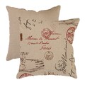 Pillow Perfect French Postale 18-inch Throw Pillow