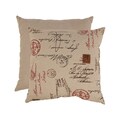 French Postale 23-inch Floor Pillow