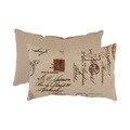 Pillow Perfect French Postale Rectangular Throw Pillow