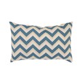 Pillow Perfect Chevron Rectangular Throw Pillow in Seaport