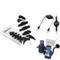 BasAcc Black Audio Cable/ Car Mount/ Headset Wrap