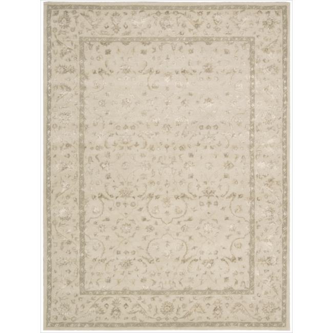Today Sale Nourison Hand-tufted Symphony Brocade Ivory Rug (8' x 11')
