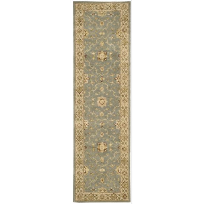 See Reviews Nourison 3000 Hand-tufted Aqua Rug (2'6 X 12') Runner