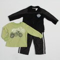 Kids Headquarters Infant Boy's Motorcycle Graphic 3-piece Set