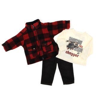 Kids Headquarters Infant Boy's Plaid 3-piece Set FINAL SALE