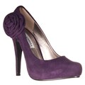 Riverberry Women's Microsuede Rosette-detail Hidden Platform Stilettos