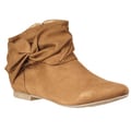 Riverberry Women's 'Tiara' Knot-detail Microsuede Ankle Boots