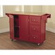 Simple Living Aspen Red/ Natural Three-drawer Cart