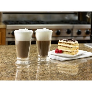 BonJour Coffee 12-ounce Insulated Glass Latte Cup (Set of 2)