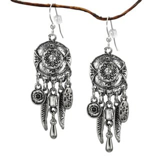 Jewelry by Dawn Long Chandelier Antique Pewter Colored Earrings