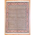 Persian Hand-knotted Tabriz Ivory/ Salmon Wool Rug (5' x 6'9)