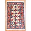 Persian Hand-knotted Ardabil Ivory/ Rust Wool Rug (4'3 x 6'7)