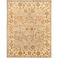 Handmade Heritage Oushak Light Green/Beige Wool Rug (9' x 12')